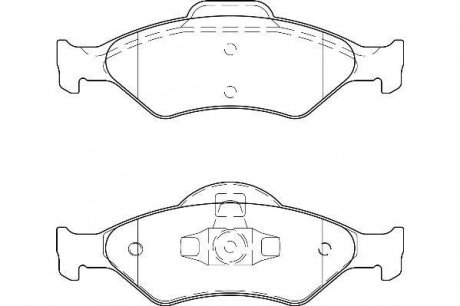 Гальмівні колодки, дискове гальмо (набір) WAGNER WBP23200A