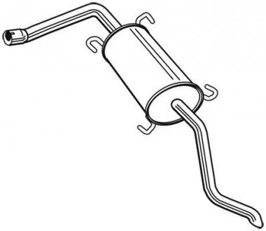 Глушник вихлопної системи задній CITROEN JUMPER II, FIAT DUCATO, PEUGEOT BOXER 2.2D/2.3D 04.06- WALKER 24113