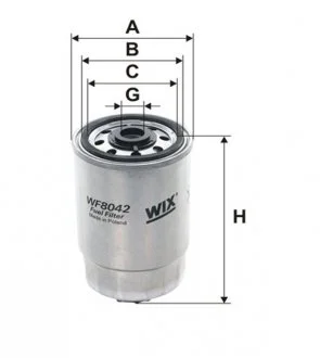 Фото фільтр палива WIX FILTERS WF8042 Фільтр палива WIX FILTERS WF8042