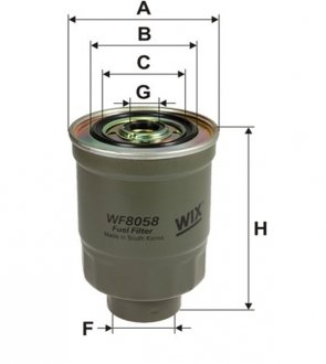 Фильтр топливный (PP 852) WIX FILTERS WF8058