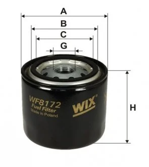 Фото фільтр палива WIX FILTERS WF8172 Фільтр палива WIX FILTERS WF8172