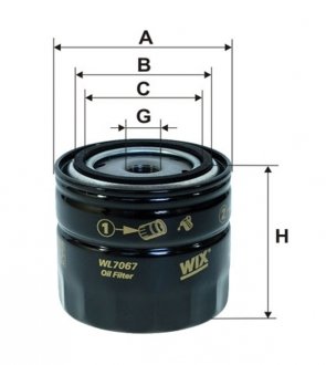 Фільтр масляний WIX FILTERS WL7067