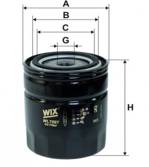 Фильтр масляный ГАЗ 406 WIX WIX FILTERS WL7097