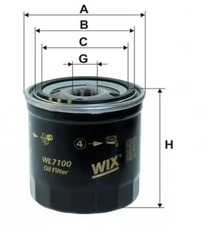 Фільтр масла WIX FILTERS WL7100