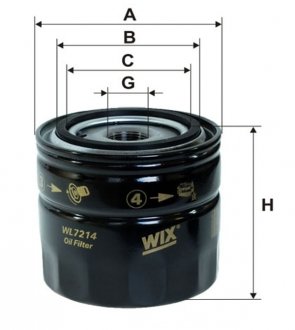 Фильтр масляный (OP 533/1) WIX FILTERS WL7214