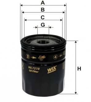 Фильтр масляный (OP 580/7) WIX FILTERS WL7278