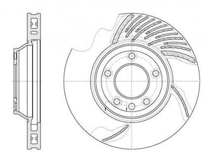 Диск тормозной Porsche Cayenne I II / перед прав (D6769.11) WOKING D676911