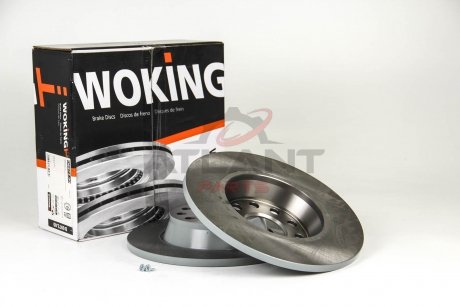 Гальмівний диск зад. A3/Golf/Jetta/Octavia/Passat/Q3/Superb/Tiguan 03- WOKING D6973.00