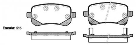 Колодки тормозные дисковые Dodge Journey 08> 13> / задн (P11953.02) WOKING P1195302