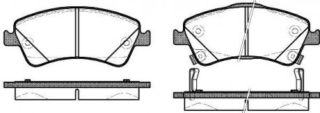 Колодки тормозные дисковые передние Toyota Auris 2.0 06-12,Toyota Auris 2.0 12- WOKING P1241312