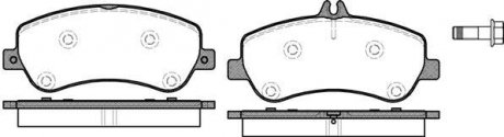 Колодки тормозные дисковые MB GLK 08>15 / перед (P12773.00) WOKING P1277300