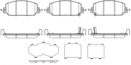 Колодки тормозные дисковые Honda CR-V 2,4i 17> / перед (P14083.22) WOKING P1408322