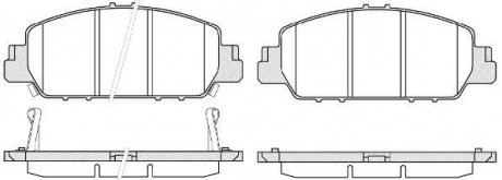 Колодки тормозные диск. перед. (Remsa) Honda HR-V 15> / Accord 3,5i 12> WOKING P14483.02