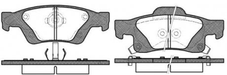 Колодки тормозные дисковые задние Jeep Grand cherokee iii 5.7 05-10,Jeep Grand c WOKING P1546302 (фото 1)