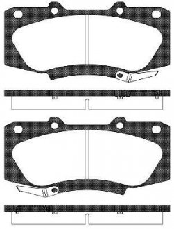 Колодки тормозные дисковые Toyota Hilux 08>15 / перед (P15683.04) WOKING P1568304 (фото 1)