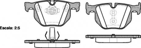 Колодки тормозные дисковые задние Bmw X5 2.0 13-,Bmw X5 3.0 06-13,Bmw X5 3.0 13- WOKING P281361