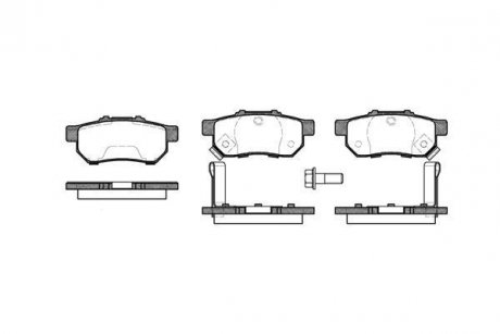 Колодки тормозные дисковые Honda Jazz 02> 08> 15> / Civic 91>01 / задн (P3333.52 WOKING P333352