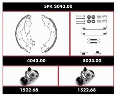 Колодки тормозные барабанные WOKING SPK304300