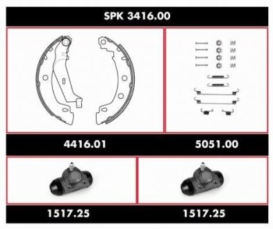 Колодки гальмівні барабанні WOKING SPK341600