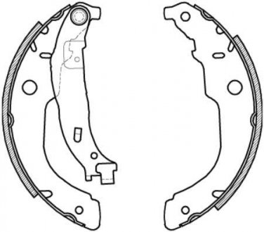 Колодки тормозные барабанные PSA C3 II 207 / задн (Z4212.00) WOKING Z421200