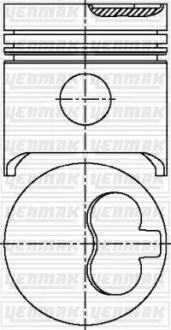 Поршень с кольцами і пальцем (размер отв. 83 / STD) CITROEN 1.9D (4цл.) (XUD 9, XUD 9 A) YENMAK 31-03879-000