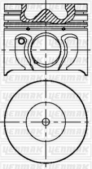 Поршень с кольцами і пальцем (размер отв. 86.01 / STD) FORD MONDEO 2.0TDCI 00- (4цл.) (V185 Durato YENMAK 31-04033-000