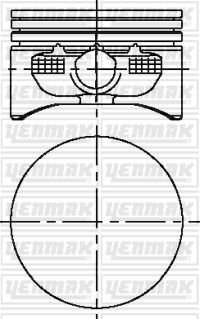 Поршень Opel Astra/Vectra/Combo 1.6i 01- (79.00mm/STD) YENMAK 3104215000 (фото 1)