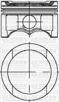 Поршень Audi A3/A4/VW Passat 1.6 96-10 (81.01mm/STD) YENMAK 3104316000