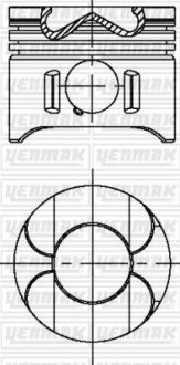 Поршень MB Vito (W639)/Sprinter 906 OM646 2.2CDI (88.00mm/STD) YENMAK 3104697000 (фото 1)