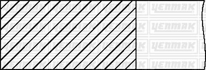 Комплект поршневих кілець (71,01/STD) (1,2/1,2/2,0) AUDI A1/A3 1.2TFSI, SKODA Fabia 1.2TSI, VW Golf YENMAK 91-09106-000