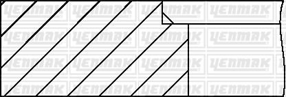 Кільця поршневі VW LT/T4/T5 2.5TDI (81.51mm/+0.5) (2.5-2-3) YENMAK 9109318050 (фото 1)