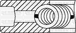 Комплект поршневих кілець (80,50/+0,50) (3,0/1,75/3,0) BMW 318/325/525/725 2.5 92-. OPEL Omega B 2. YENMAK 91-09613-050
