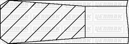 Комплект поршневих кілець (84,00/STD) (3,0/2,0/3,0) BMW E87 118d, E90 338d YENMAK 91-09629-000