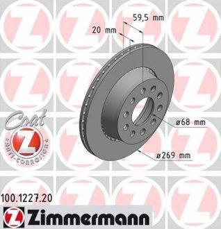 Тормозной диск ZIMMERMANN 100122720