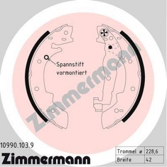 Тормозные колодки.) ZIMMERMANN 109901039