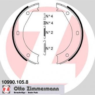 Гальмівні колодки ручного гальма ZIMMERMANN 109901058