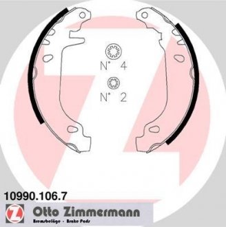 Гальмівні колодки (набір) ZIMMERMANN 109901067