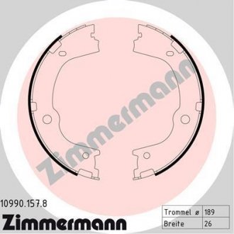 Колодки гальмівні барабанні к-кт ZIMMERMANN 109901578