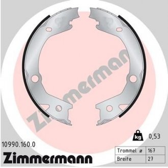 Тормозные колодки барабанные ZIMMERMANN 109901600