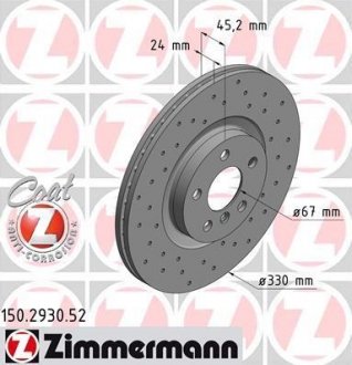 Диск гальмівний SPORT Z ZIMMERMANN 150293052