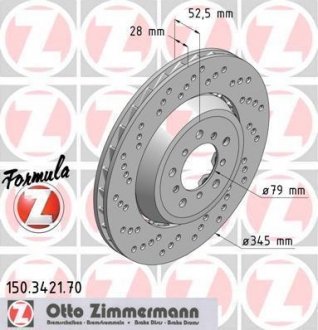 Гальмівний диск ZIMMERMANN 150342170