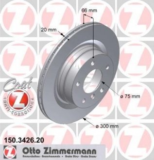 Тормозной диск ZIMMERMANN 150342620