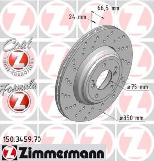 Тормозной диск ZIMMERMANN 150345970