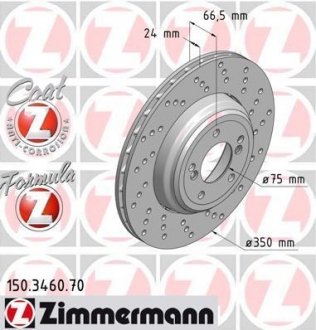 Тормозной диск ZIMMERMANN 150346070