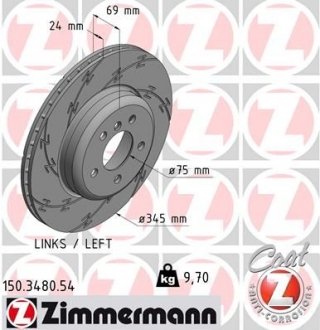 Диск гальмівний ZIMMERMANN 150.3480.54