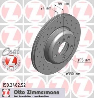 Диск тормозной ZIMMERMANN 150.3482.52 (фото 1)