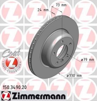 Тормозной диск ZIMMERMANN 150349020