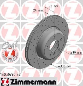 Тормозной диск ZIMMERMANN 150349052