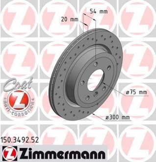 Диск тормозной ZIMMERMANN 150349252