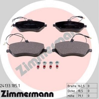 Тормозные колодки, дисковый тормоз (набор) ZIMMERMANN 241331851